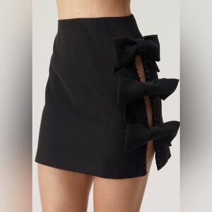 Nasty Gal-  Beaded Bow Cutout Mini Skirt